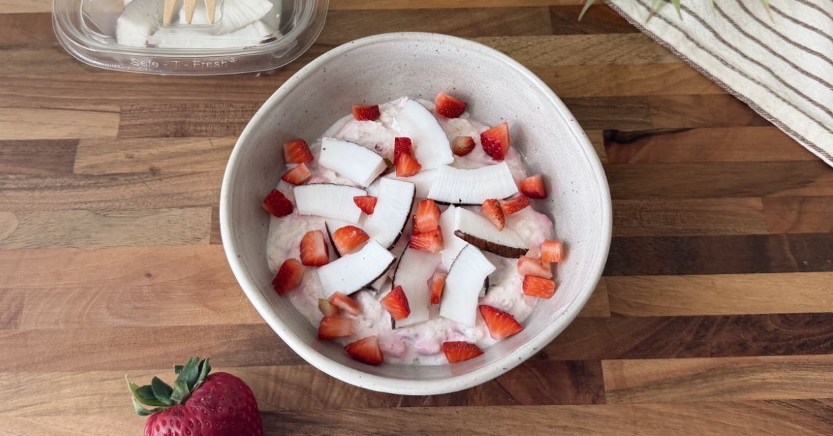 Overnight Oats Fragole e Cocco