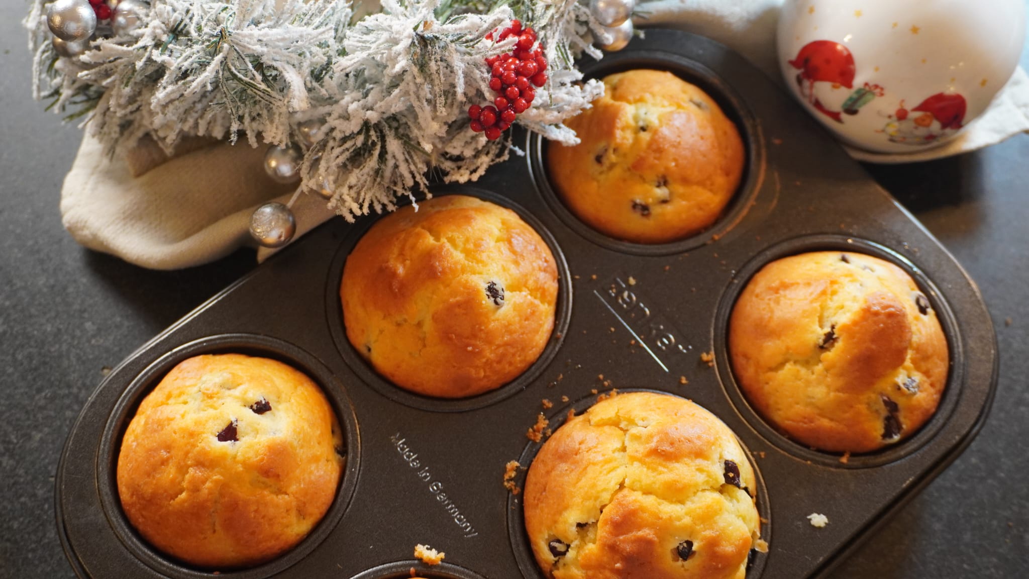 Muffin natalizi al melograno